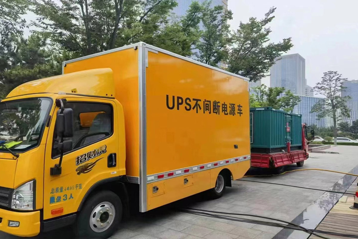 德州发电机租赁施工现场