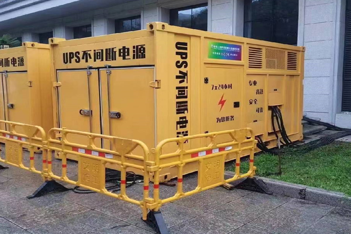 德州发电机租赁施工现场