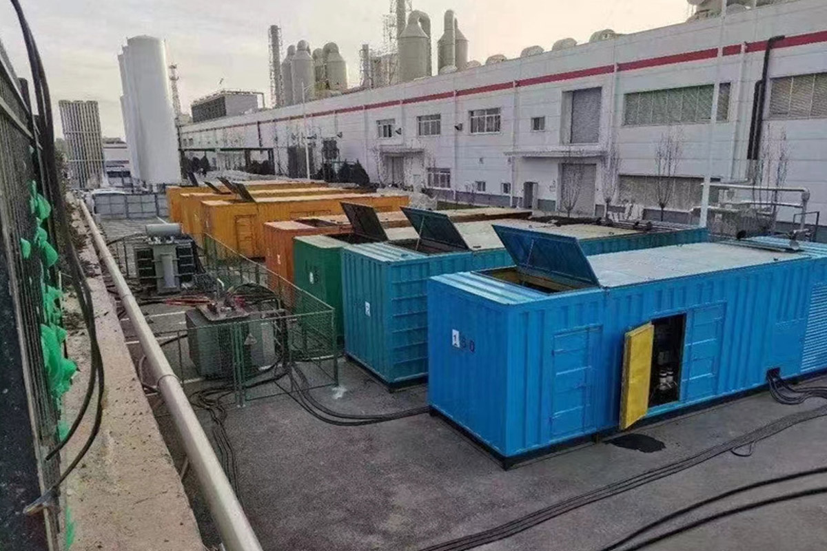 德州发电机租赁施工现场